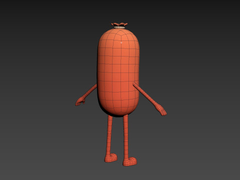 Character322 Sausage Guy 3D Модель