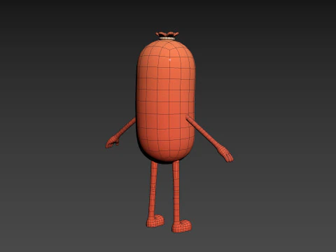 Character322 Sausage Guy 3D Model