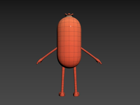 Character322 Sausage Guy 3D Модель