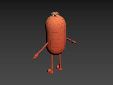 Character322 Sausage Guy 3D Model