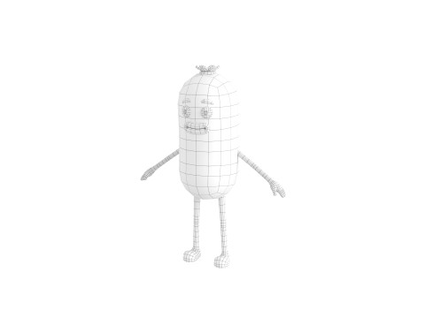 Character322 Sausage Guy 3D Модель
