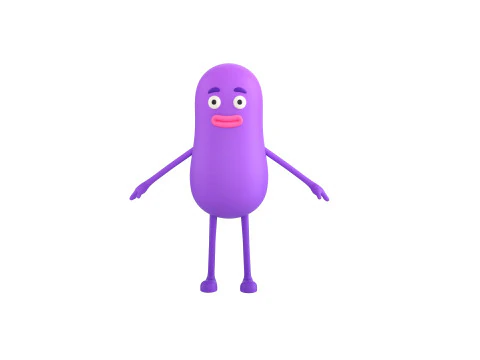 Character323 Purple Guy 3D Model