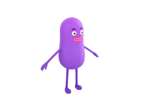 Character323 Purple Guy 3D 모델