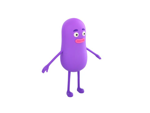 Character323 Purple Guy 3D Model