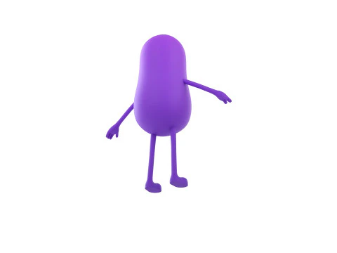 Character323 Purple Guy 3D Model