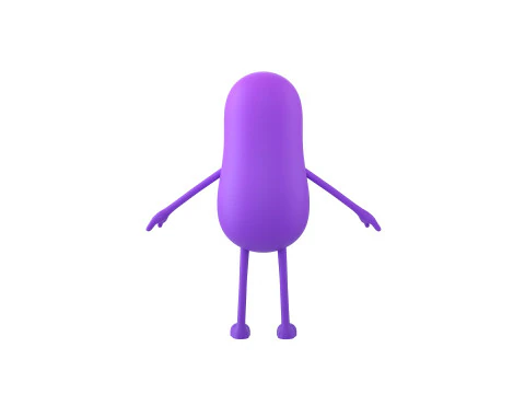 Character323 Purple Guy 3D Model