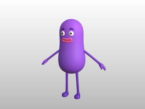 Character323 Purple Guy 3D 모델