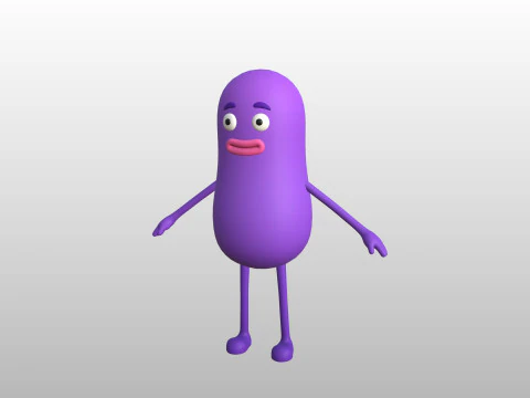 Character323 Purple Guy 3D Model