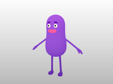 Character323 Purple Guy 3D 모델