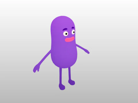 Character323 Purple Guy 3D Model