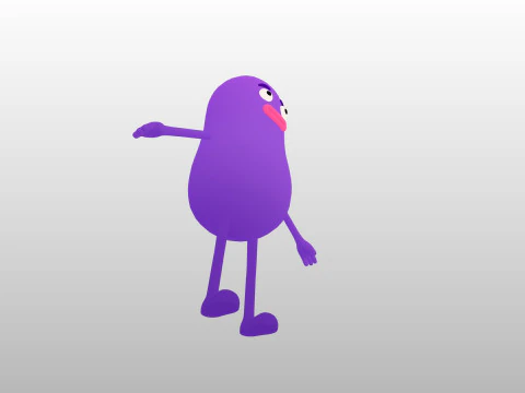 Character323 Purple Guy 3D Model