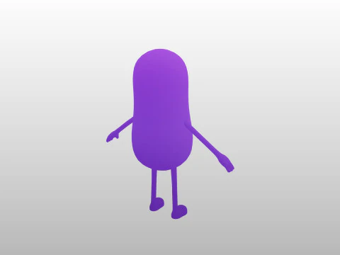 Character323 Purple Guy 3D Model