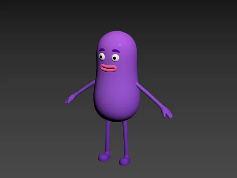 Character323 Purple Guy 3D Model
