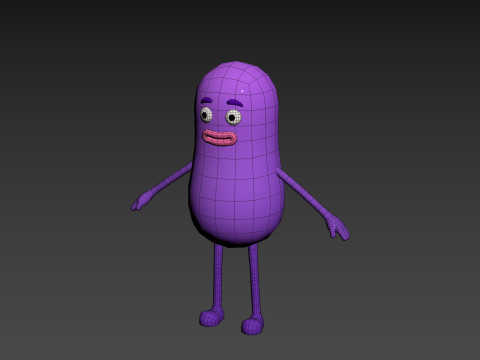 Character323 Purple Guy 3D 모델