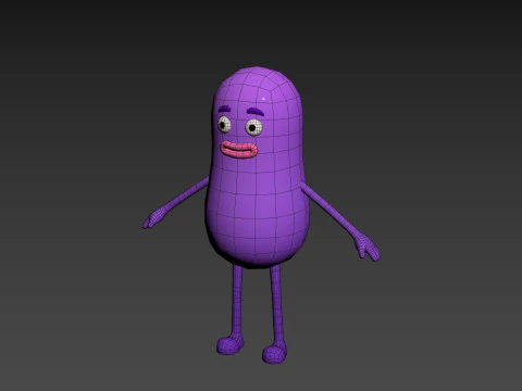 Character323 Purple Guy 3D Model
