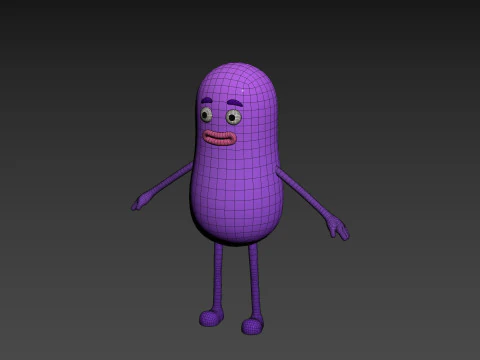 Character323 Purple Guy 3D Model