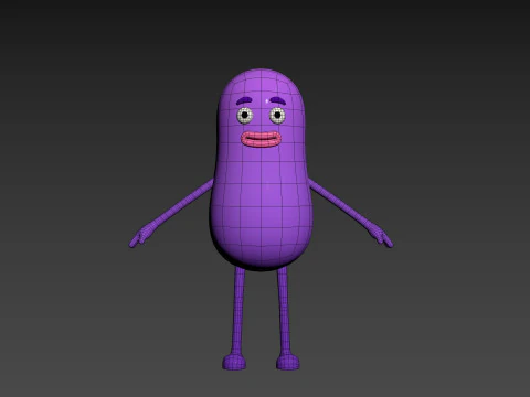 Character323 Purple Guy 3D Model