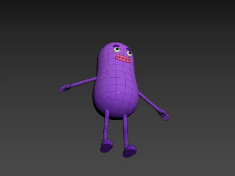 Character323 Purple Guy 3D Model