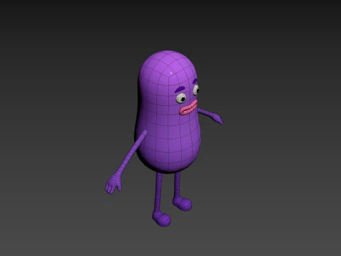 Character323 Purple Guy 3D Model