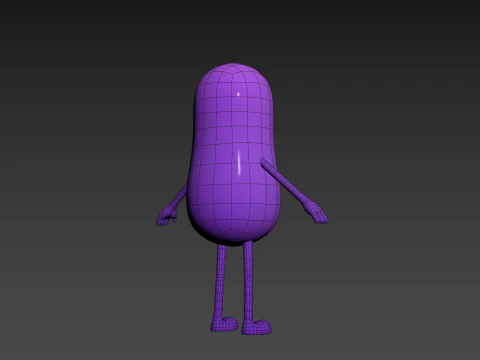 Character323 Purple Guy 3D Model