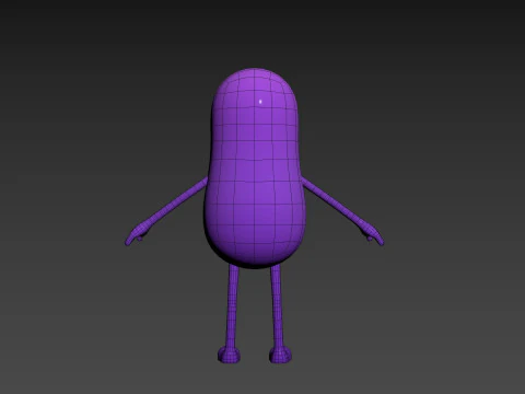 Character323 Purple Guy 3D Model