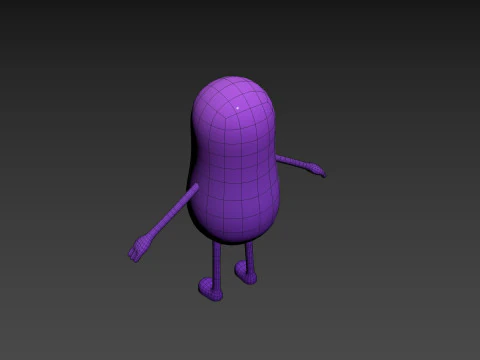 Character323 Purple Guy 3D Model