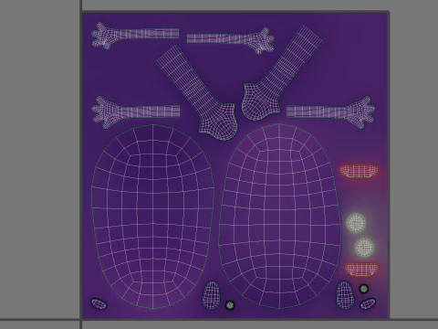 Character323 Purple Guy 3D Model