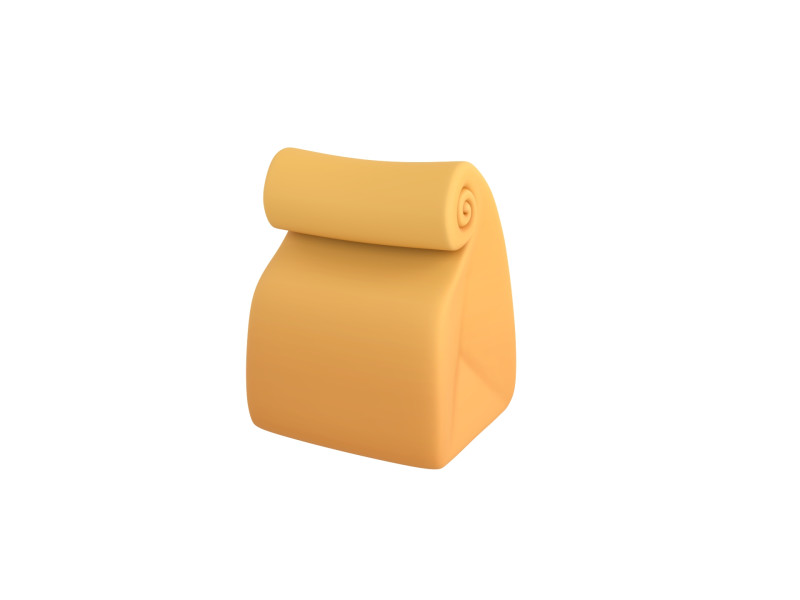 Prop308 Paper Bag 3D Модель .c4d .max .obj .3ds .fbx .stl .blend 