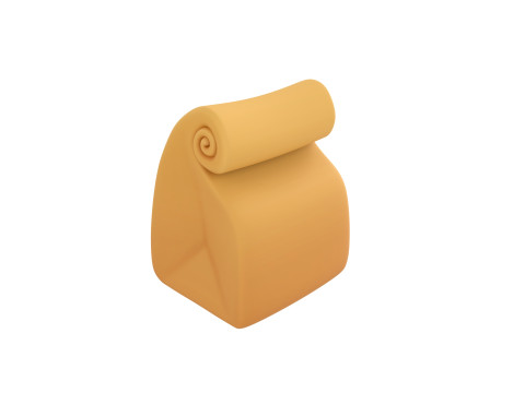Prop308 Paper Bag 3D Модель
