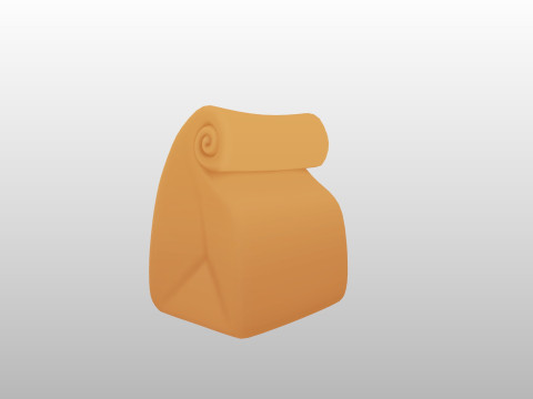 Prop308 Paper Bag 3D Модель