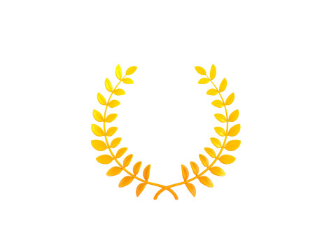Prop309 Golden Laurel Wreath 3D Model