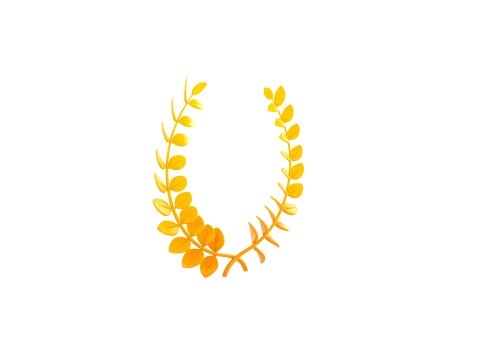 Prop309 Golden Laurel Wreath 3D Модель