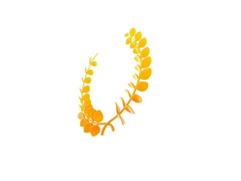 Prop309 Golden Laurel Wreath 3D Модель
