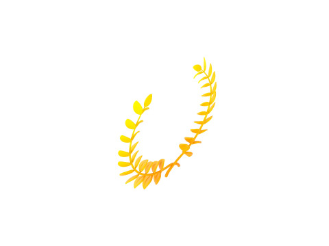 Prop309 Golden Laurel Wreath 3D Модель