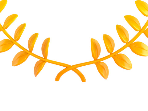 Prop309 Golden Laurel Wreath 3D Модель