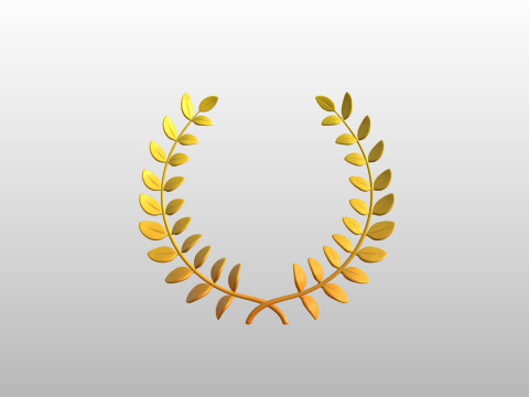 Prop309 Golden Laurel Wreath 3D Модель