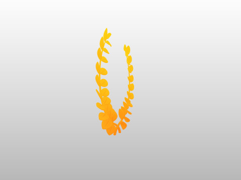 Prop309 Golden Laurel Wreath 3D Модель