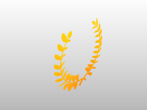 Prop309 Golden Laurel Wreath 3D Модель