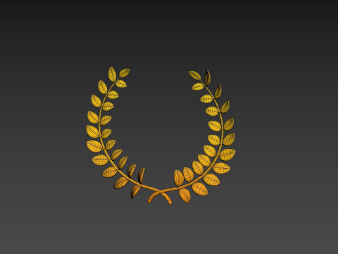 Prop309 Golden Laurel Wreath 3D Модель