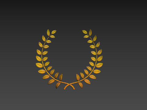 Prop309 Golden Laurel Wreath 3D Модель