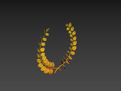 Prop309 Golden Laurel Wreath 3D Модель