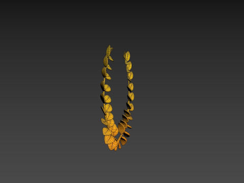 Prop309 Golden Laurel Wreath 3D Модель