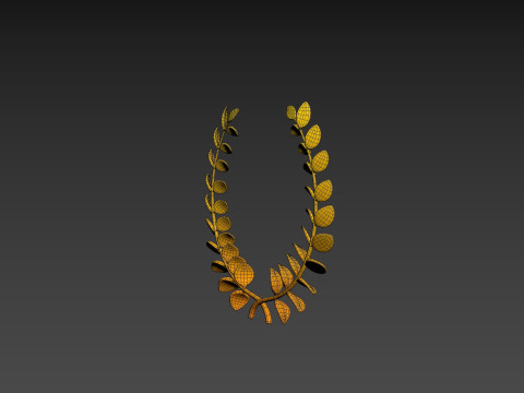 Prop309 Golden Laurel Wreath 3D Модель