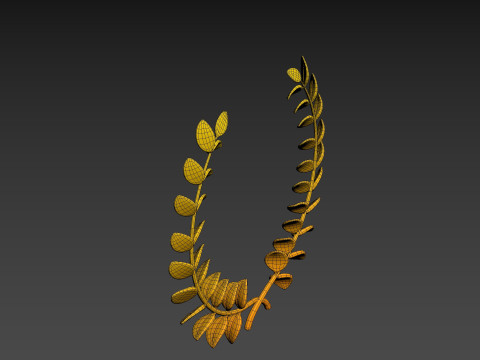 Prop309 Golden Laurel Wreath 3D Модель