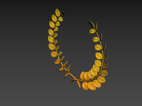 Prop309 Golden Laurel Wreath 3D Модель