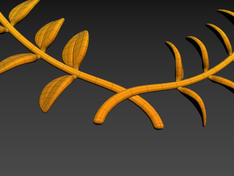 Prop309 Golden Laurel Wreath 3D Модель