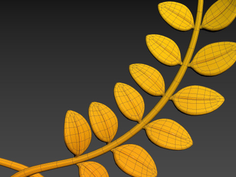 Prop309 Golden Laurel Wreath 3D Модель