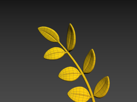 Prop309 Golden Laurel Wreath 3D Модель