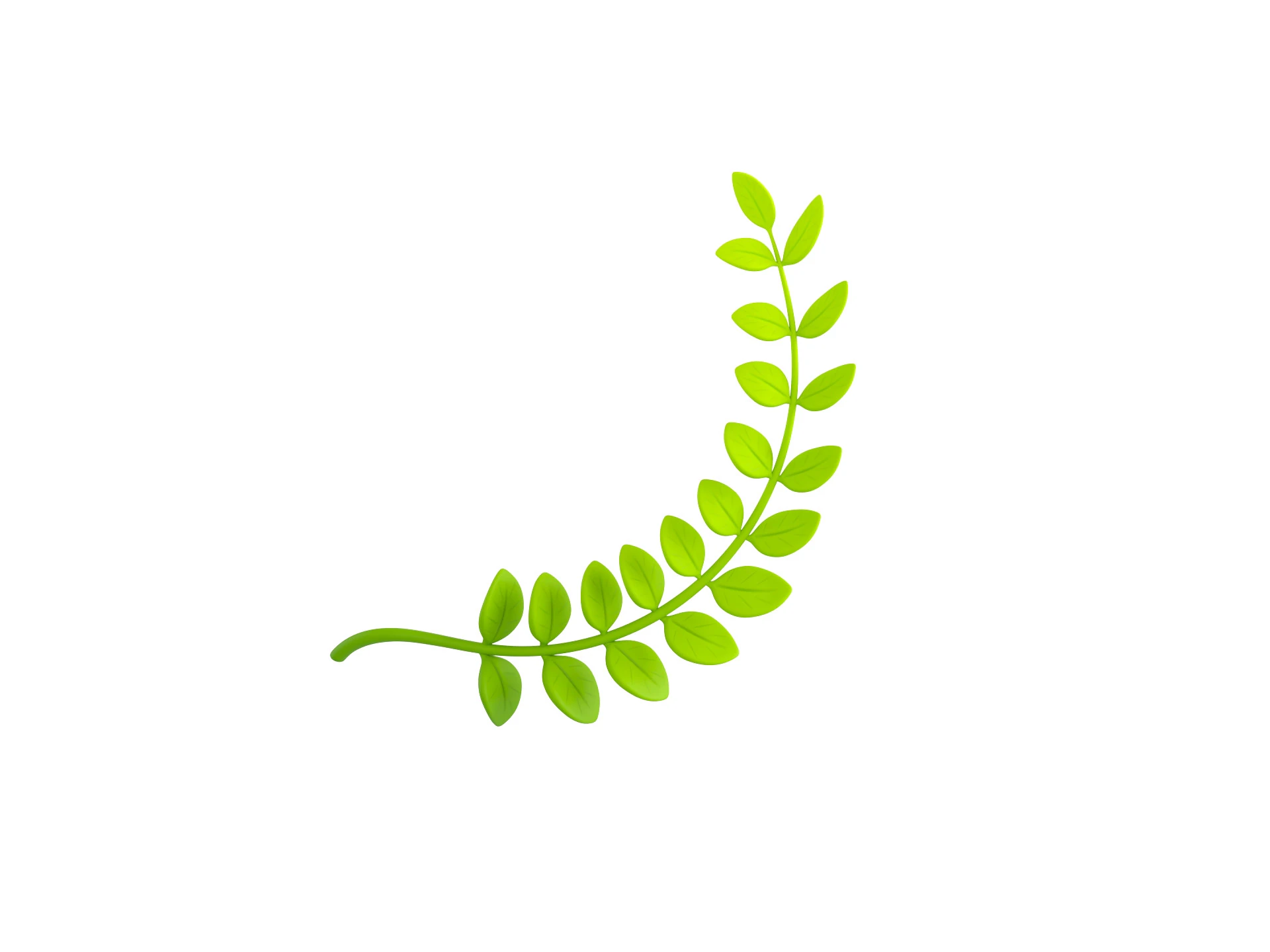 Prop310 Leaves Branch 3D Model .c4d .max .obj .3ds .fbx .stl .blend