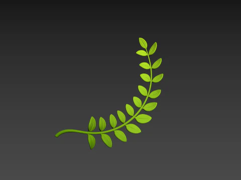 Prop310 Leaves Branch 3D Model